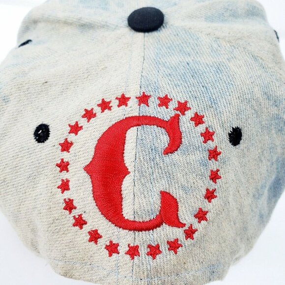 Chicago MU:KA Embroidered Distressed Acid Wash Snapback Cap Hat MUKA EUC - Picture 6 of 12